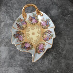 RARE JKW  Fragonard lover's  leaf  dish.